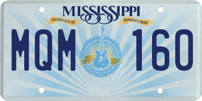 MS license plate MQM160