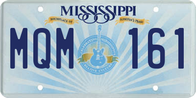 MS license plate MQM161