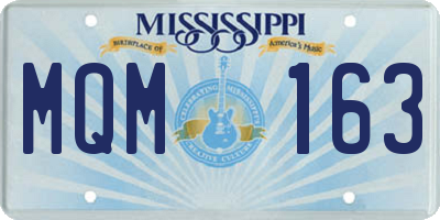 MS license plate MQM163