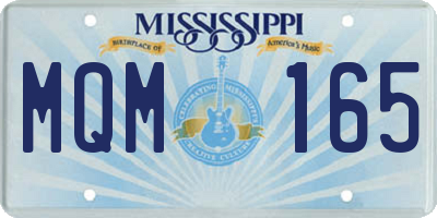 MS license plate MQM165