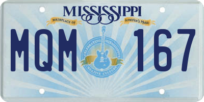 MS license plate MQM167