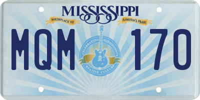 MS license plate MQM170