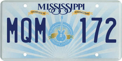 MS license plate MQM172