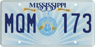 MS license plate MQM173
