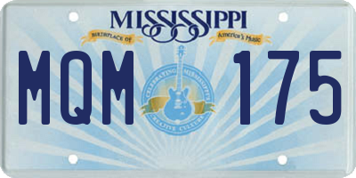 MS license plate MQM175