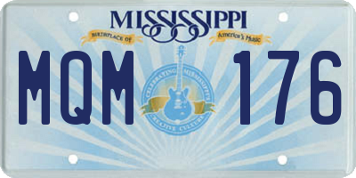 MS license plate MQM176