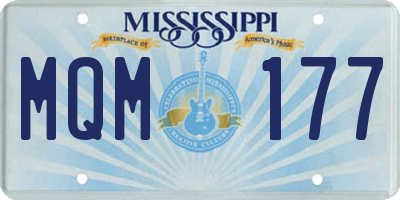 MS license plate MQM177