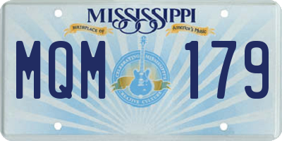 MS license plate MQM179