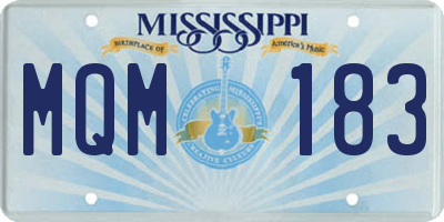 MS license plate MQM183