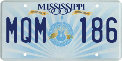 MS license plate MQM186