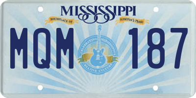 MS license plate MQM187
