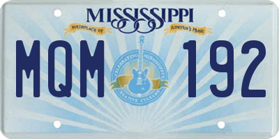 MS license plate MQM192