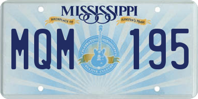 MS license plate MQM195