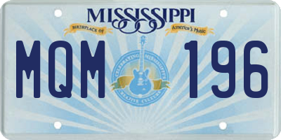 MS license plate MQM196