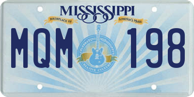 MS license plate MQM198