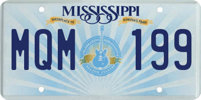 MS license plate MQM199
