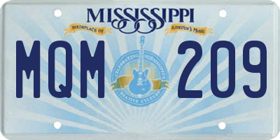 MS license plate MQM209