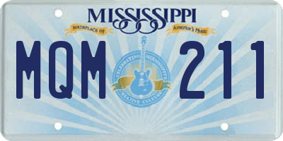 MS license plate MQM211