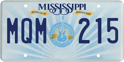 MS license plate MQM215
