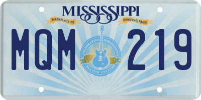 MS license plate MQM219