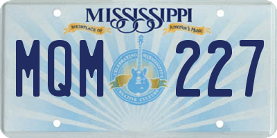 MS license plate MQM227