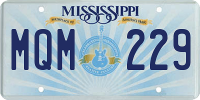 MS license plate MQM229