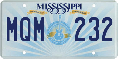 MS license plate MQM232