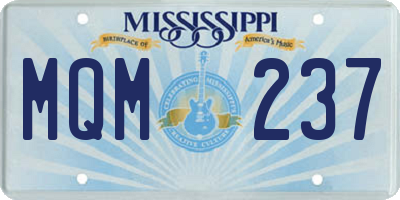 MS license plate MQM237