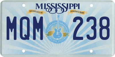 MS license plate MQM238