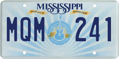 MS license plate MQM241
