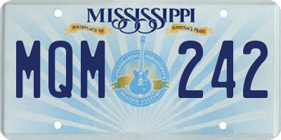 MS license plate MQM242