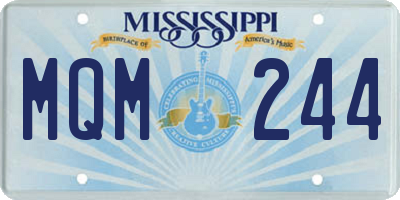 MS license plate MQM244
