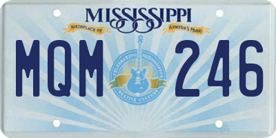 MS license plate MQM246