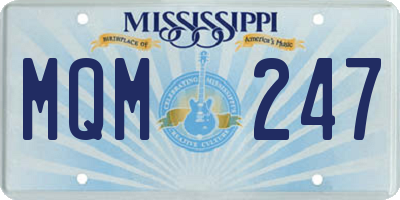 MS license plate MQM247