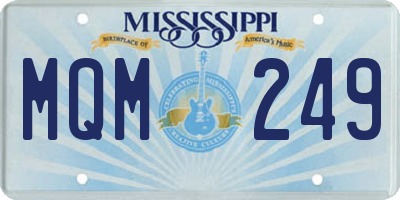 MS license plate MQM249