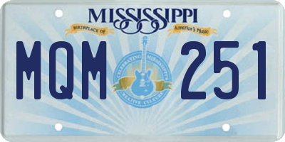 MS license plate MQM251