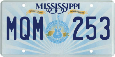 MS license plate MQM253