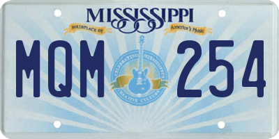 MS license plate MQM254
