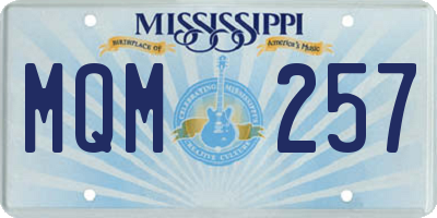 MS license plate MQM257