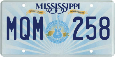 MS license plate MQM258