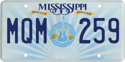 MS license plate MQM259