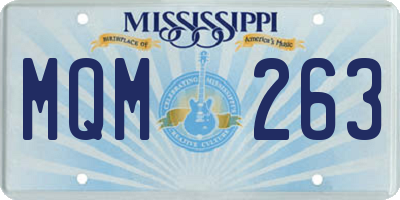 MS license plate MQM263