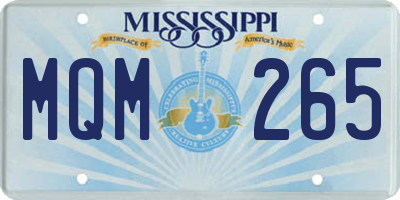 MS license plate MQM265