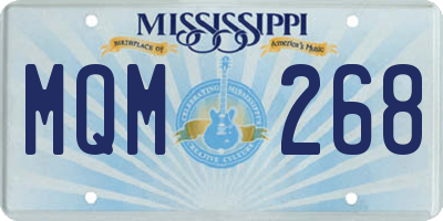 MS license plate MQM268