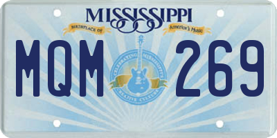 MS license plate MQM269