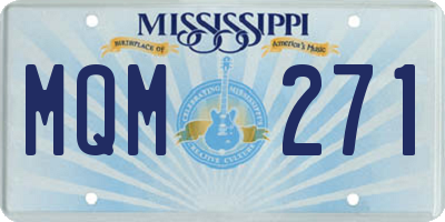 MS license plate MQM271