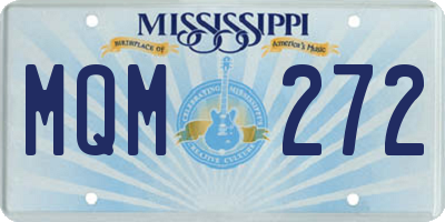 MS license plate MQM272