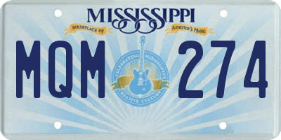 MS license plate MQM274