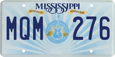MS license plate MQM276