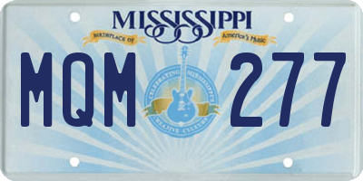 MS license plate MQM277